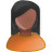 user female black obla Icon